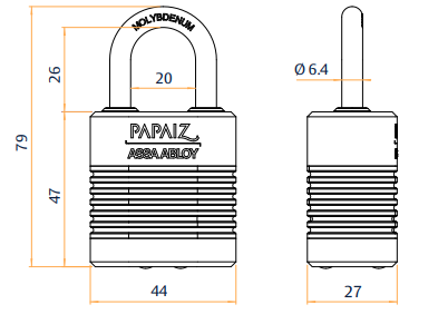 Cadeado de Aço Lâminado com Chaves 40mm Com Capa Alta Proteção Papaiz